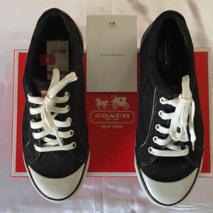 Brand New Coach Barrett Black Sig Tennis Shoes